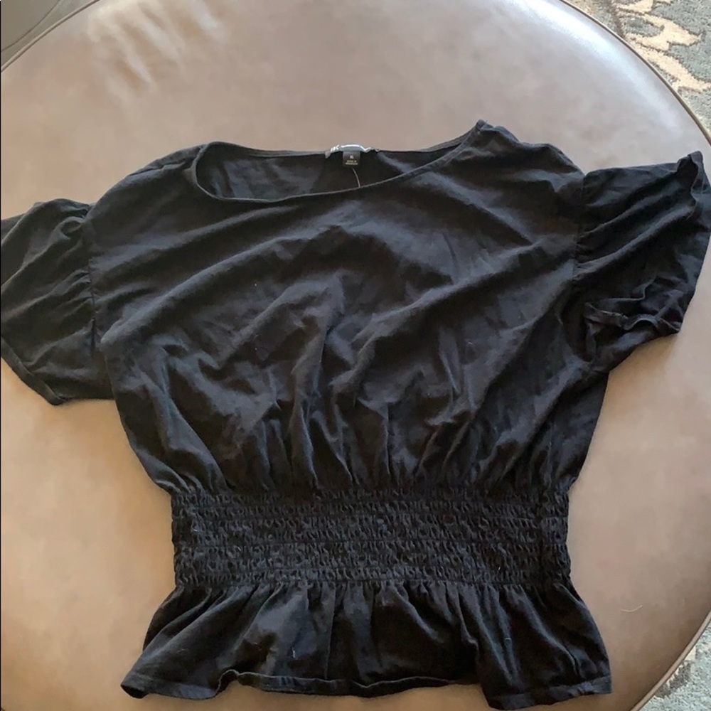 shirt with cinched waist